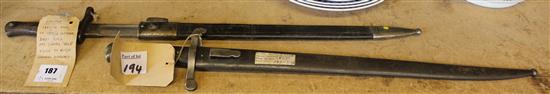 Austrian 1886 Steyr sword & Spanish 1893 short rifle